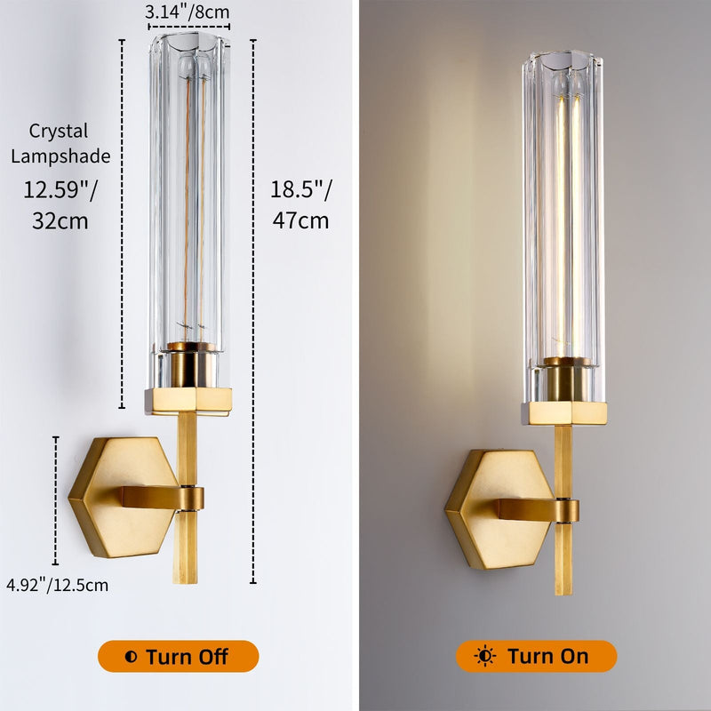 Adam Polygonal Crystal Series Wall Sconce