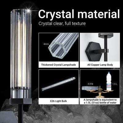 Adam Polygonal Crystal Series Wall Sconce