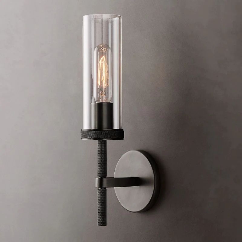 Lambet Round Short Bathroom Wall Sconce