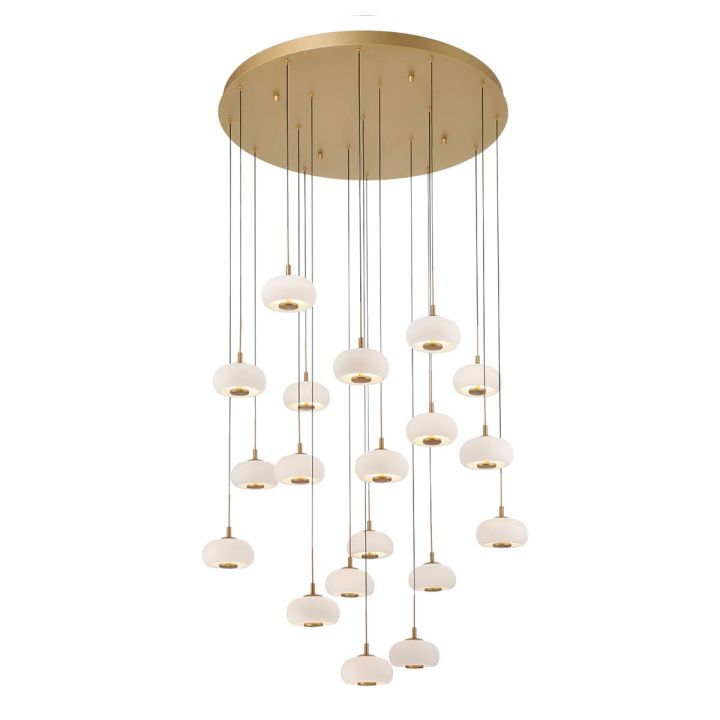 Alabaster Epoch 19 Lights Round LED Chandelier