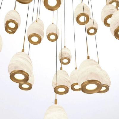 Alabaster Epoch Round LED Chandelier