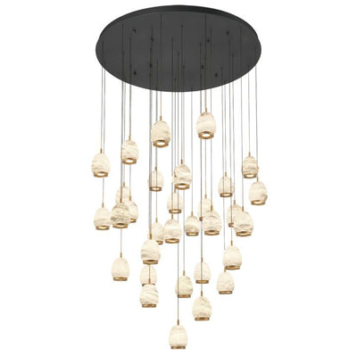 Alabaster Epoch Round LED Chandelier