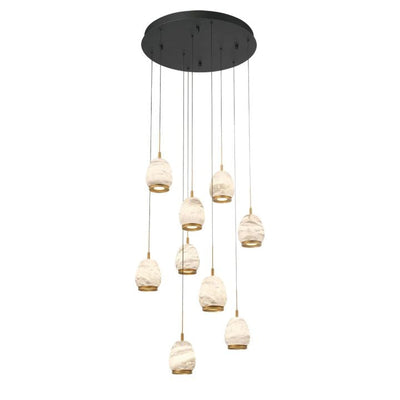 Alabaster Epoch Round LED Chandelier