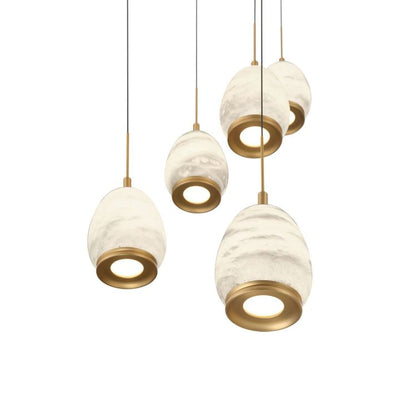 Alabaster Epoch Round LED Chandelier