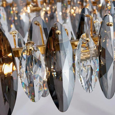 Flora Crystal Linear Chandelier L47"