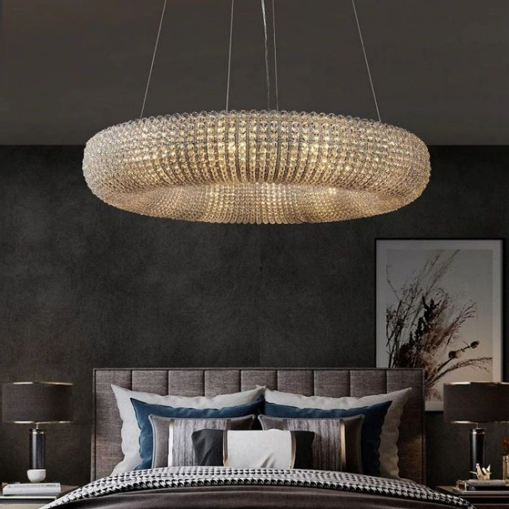 Lora Crystal Round Chandelier 22"