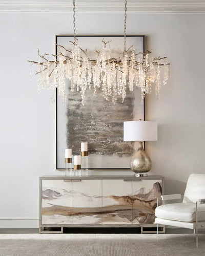 Lorna Glass Linear Branch Chandelier