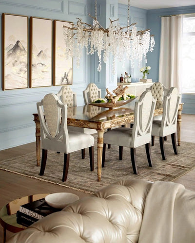 Lorna Glass Linear Branch Chandelier