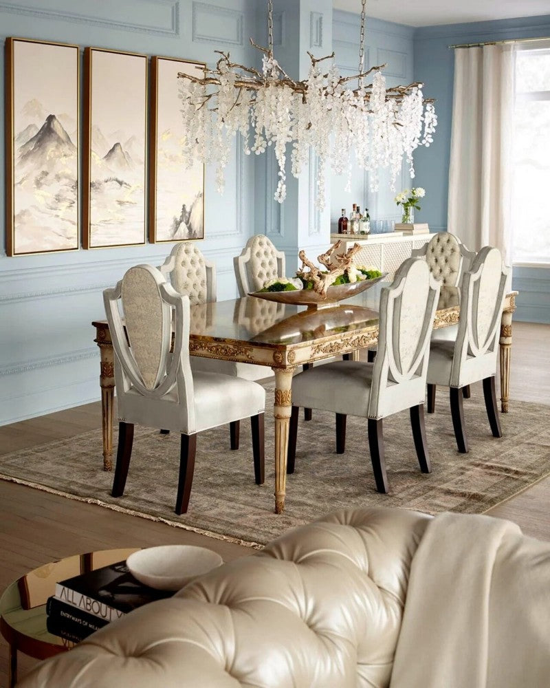 Lorna Glass Linear Branch Chandelier