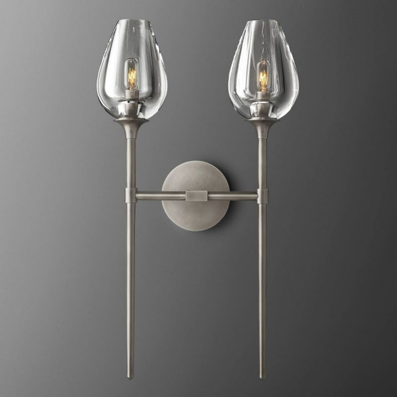 Maria Tulip Glass Double Wall Sconce
