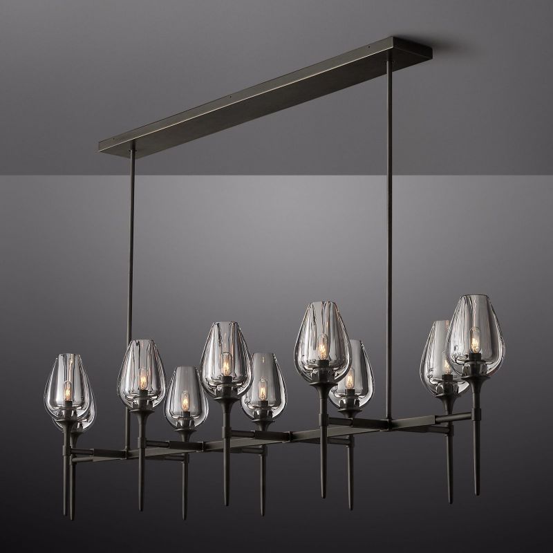 Maliya Tulip Series Glass Chandelier