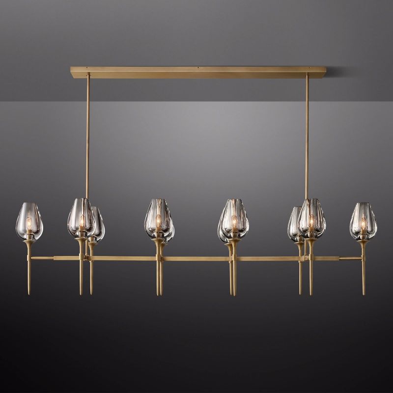 Maliya Tulip Series Glass Chandelier