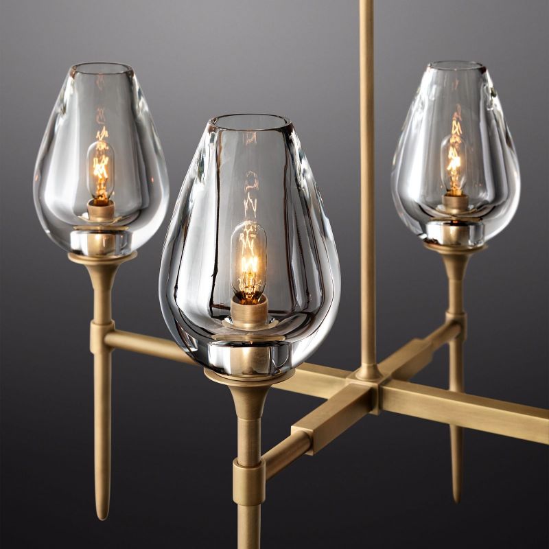 Maliya Tulip Series Glass Chandelier