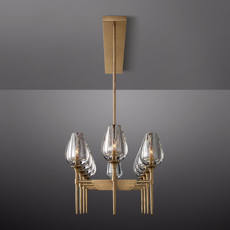 Maliya Tulip Series Glass Chandelier