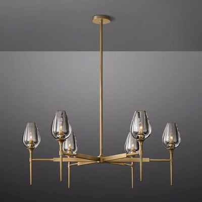 Maliya Tulip Series Glass Chandelier