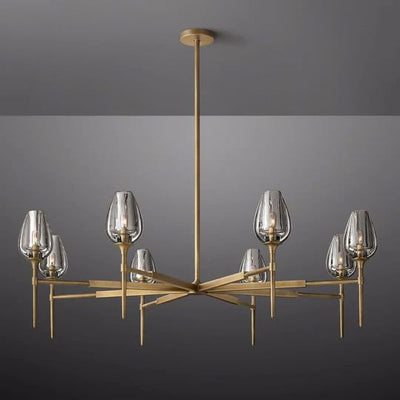 Maliya Tulip Series Glass Chandelier