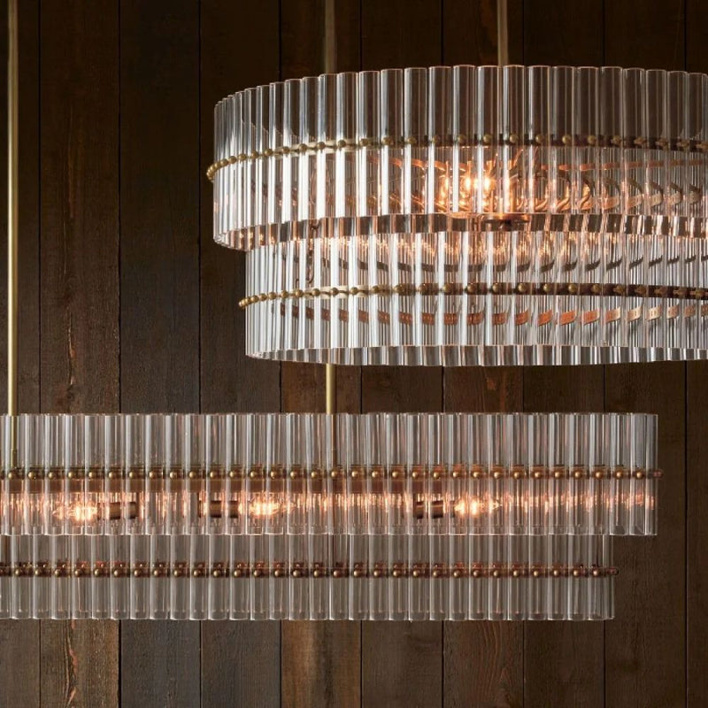 Marlly Glass  Linear Chandelier