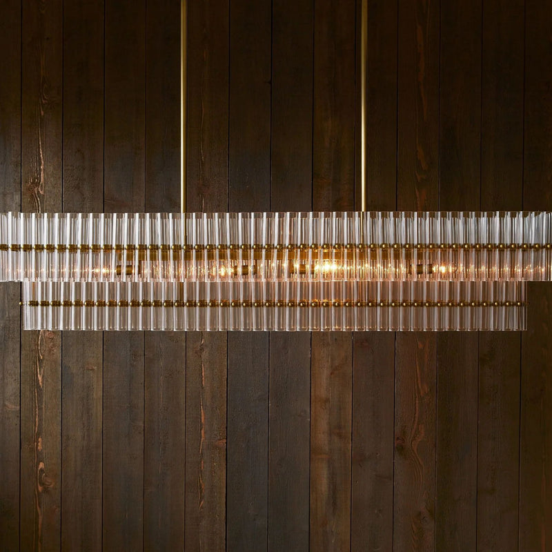 Marlly Glass  Linear Chandelier