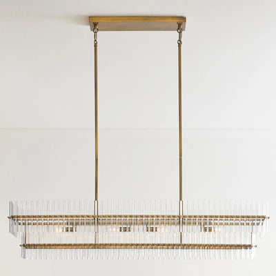 Marlly Glass  Linear Chandelier