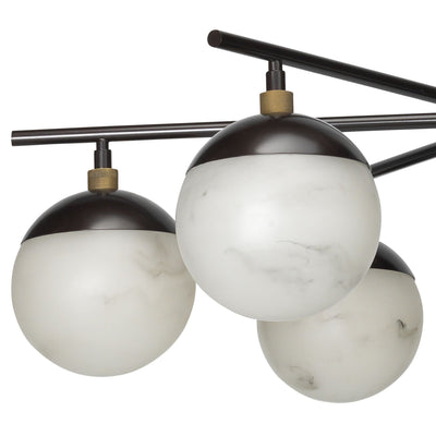 Alabaster Metro 6 Lights Ball Chandelier