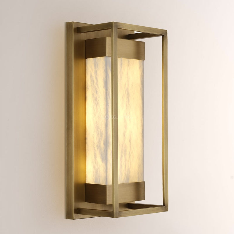 Modern Bravura Alabaster Wall Sconce