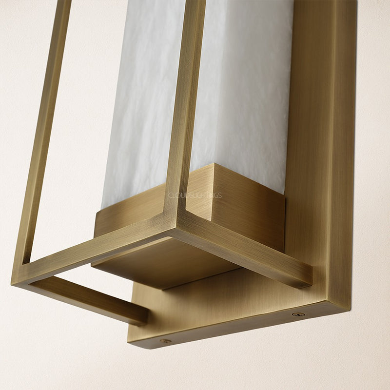 Modern Bravura Alabaster Wall Sconce