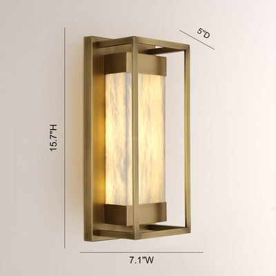 Modern Bravura Alabaster Wall Sconce
