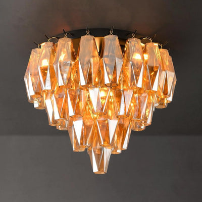 Modern Evelyn Glass Flush Mount