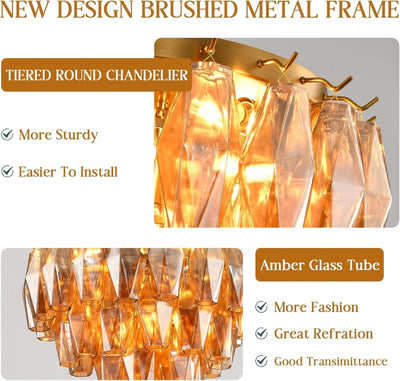 Modern Evelyn Glass Flush Mount