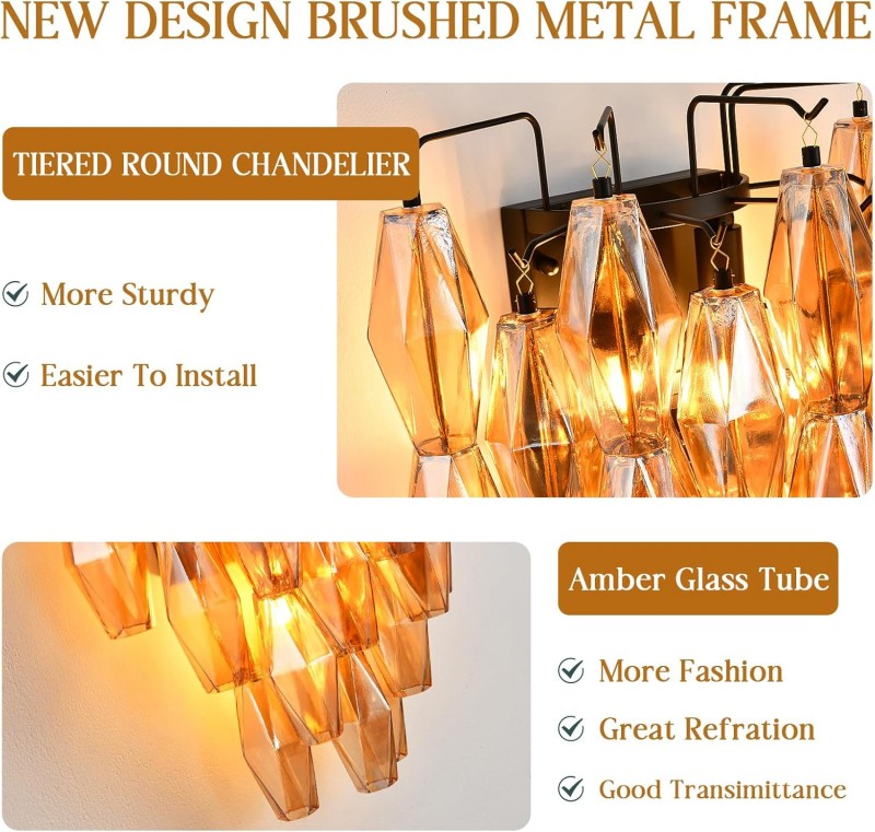 Modern Evelyn Glass Wall Sconce