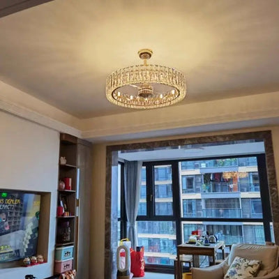 Modern Fan Light Crystal Chandelier