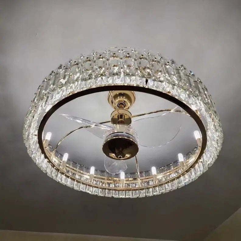 Modern Fan Light Crystal Chandelier