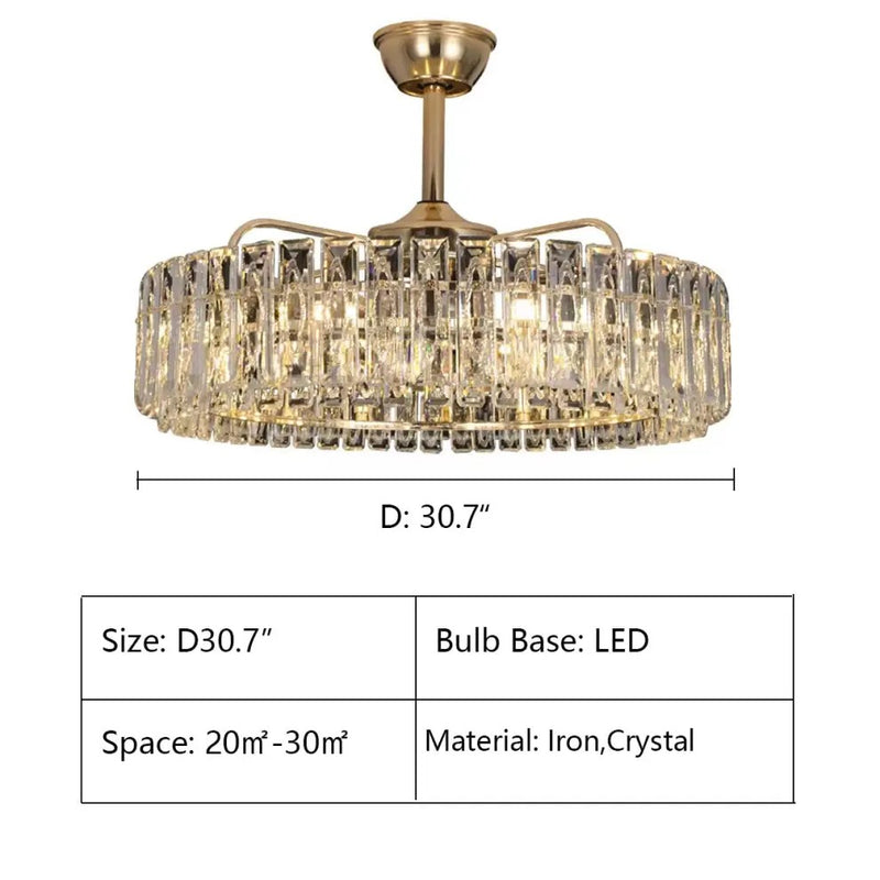 Modern Fan Light Crystal Chandelier