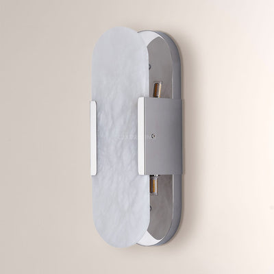 Modern Oval Alabaster Wall Sconce