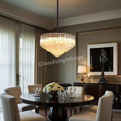 Modern Round Dining Room Chandelier 30"D