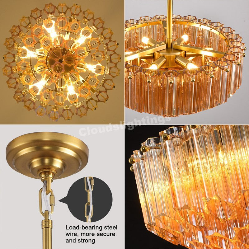 Modern Round Dining Room Chandelier 30"D