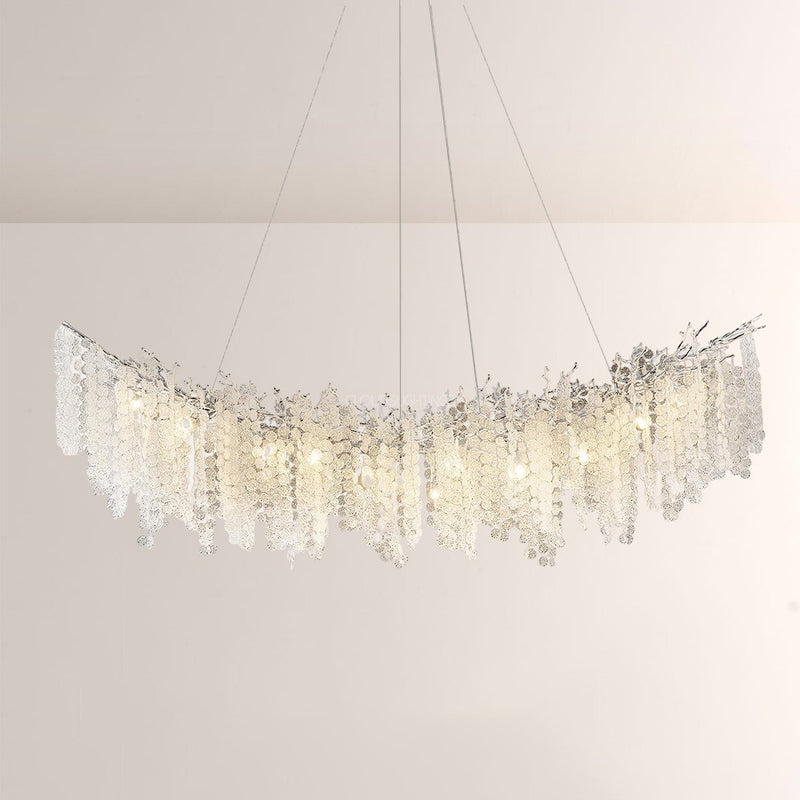 Modern Shiro Noda Crystal Tree Branch Linear Chandelier