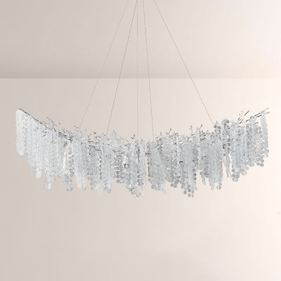 Modern Shiro Noda Crystal Tree Branch Linear Chandelier