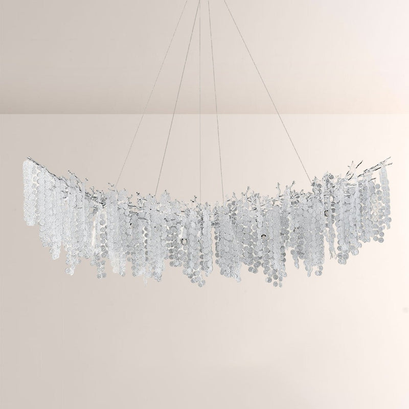 Modern Shiro Noda Crystal Tree Branch Linear Chandelier