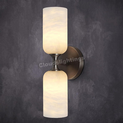 Modern Spanish Alabaster Double Wall Sconce