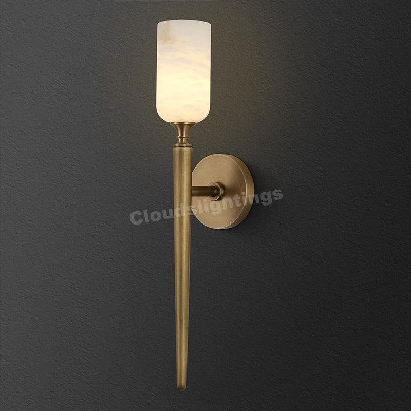 Modern Spanish Alabaster Wall Sconce