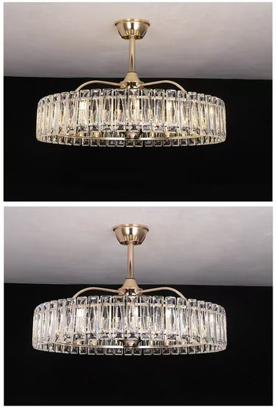 Modern Fan Light Crystal Chandelier