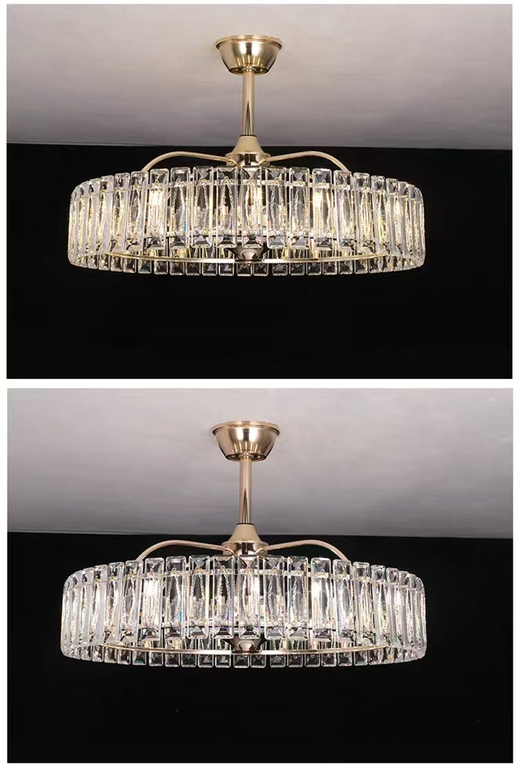 Modern Fan Light Crystal Chandelier