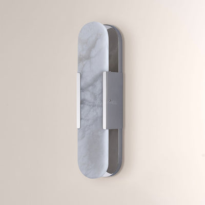 Modern Oval Alabaster Wall Sconce