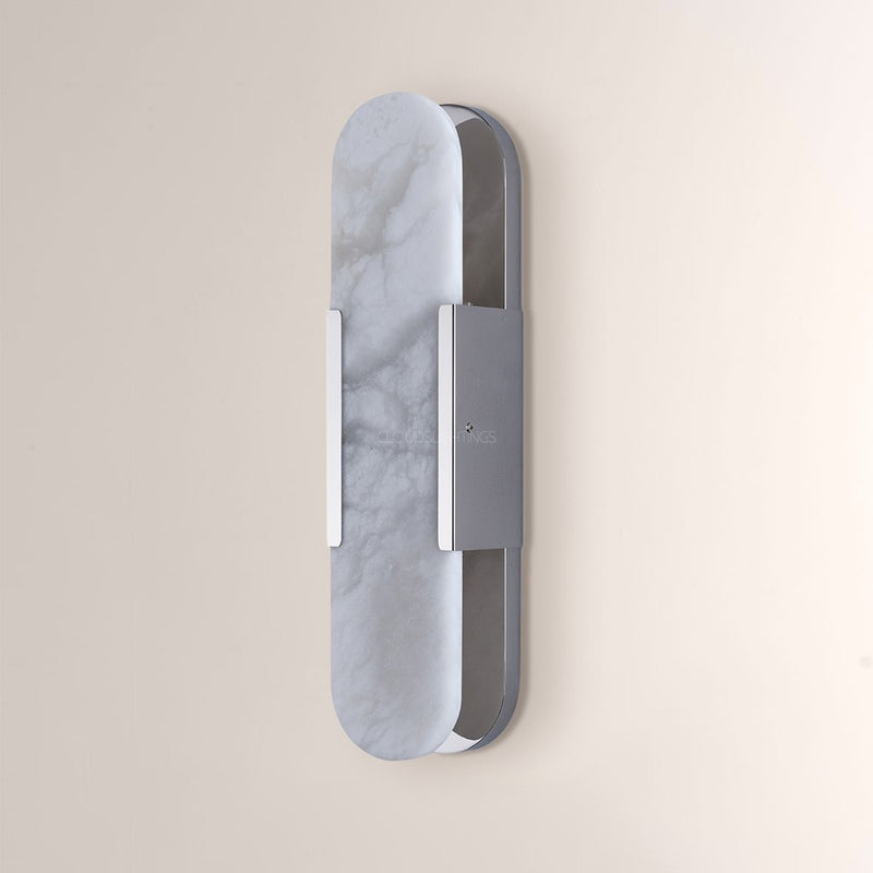 Modern Oval Alabaster Wall Sconce