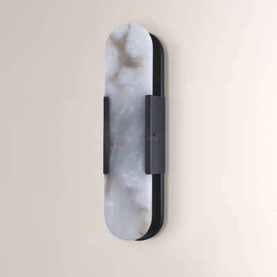 Modern Oval Alabaster Wall Sconce