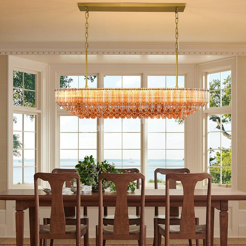 Modern Rectangular Dining Room Chandelier 43"L
