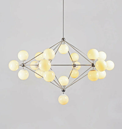 Mono Chandelier -Hexagon  21 Glass  Ball