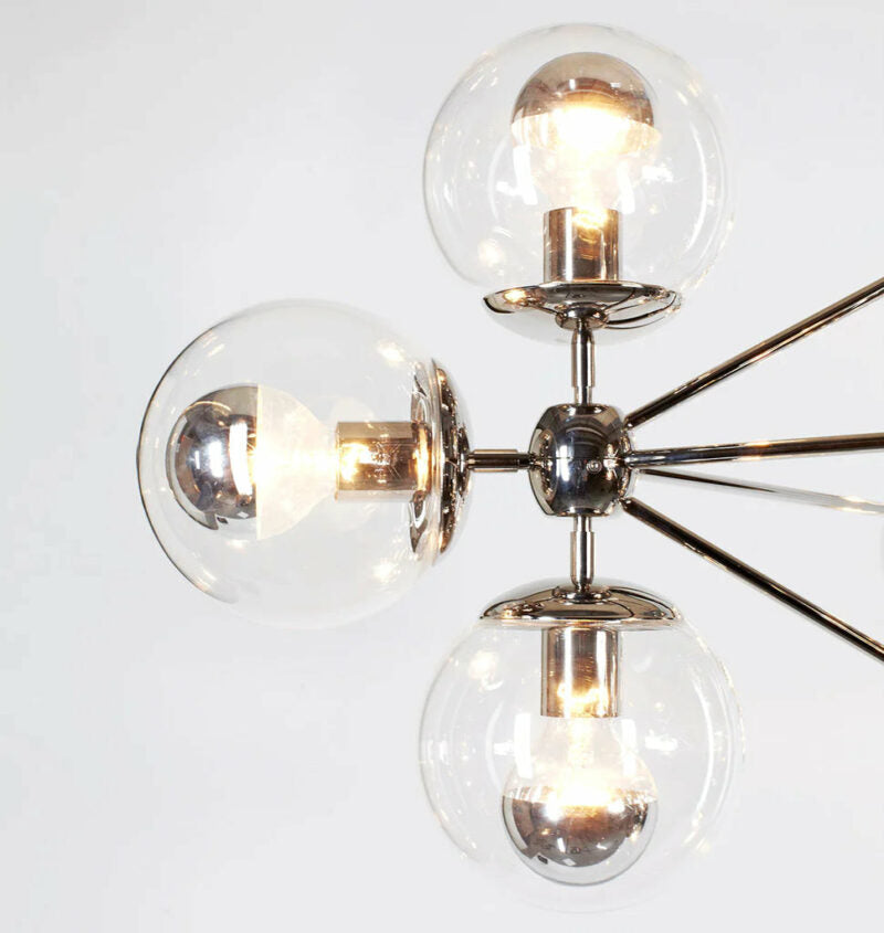 Mono Chandelier -Quadrilateral  15 Glass  Ball