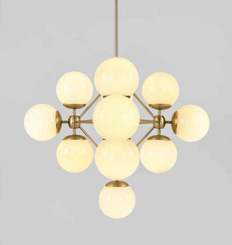 Mono Chandelier -Square 13  Glass  Ball